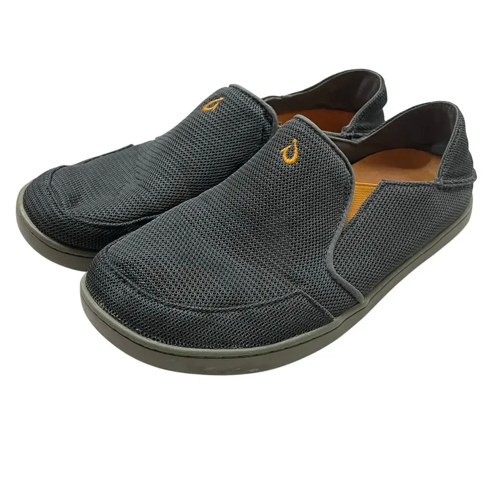 Olukai Nohea Mesh Dark Shadow Slip On   Shoes Men’s Size 8M